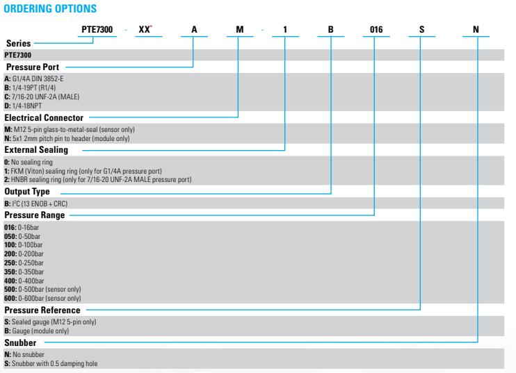 PTE7300压力传感器订购