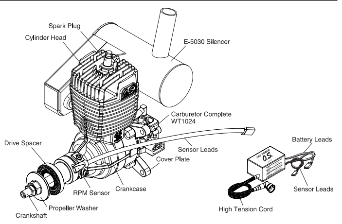 O.S. Engines二冲程汽油发动机GT33