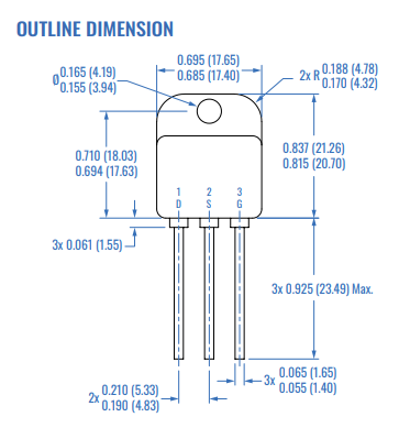 Solitron SMF404 N沟道硅功率MOSFET