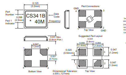 CS-034-040.0M晶体谐振器Connor-Winfield