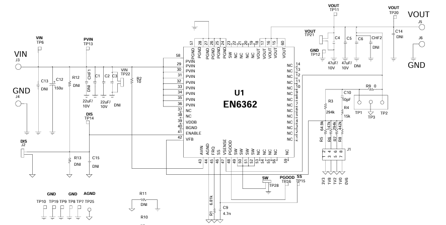 EN6362QI PowerSoC DC-DC降压转换器Intel