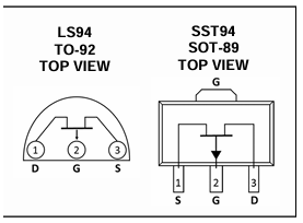 LS94和SST94 JFET封装