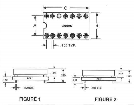 ANDON 200℃封闭框架ICDIP插座，不带支架