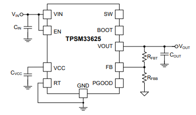 TPSM33625降压模块（集成电感器）TI 德州仪器