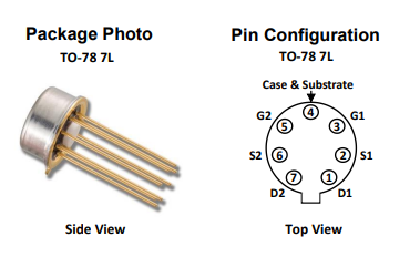 Linear Systems 3N190/3N191单片双晶P沟道增强型MOSFET